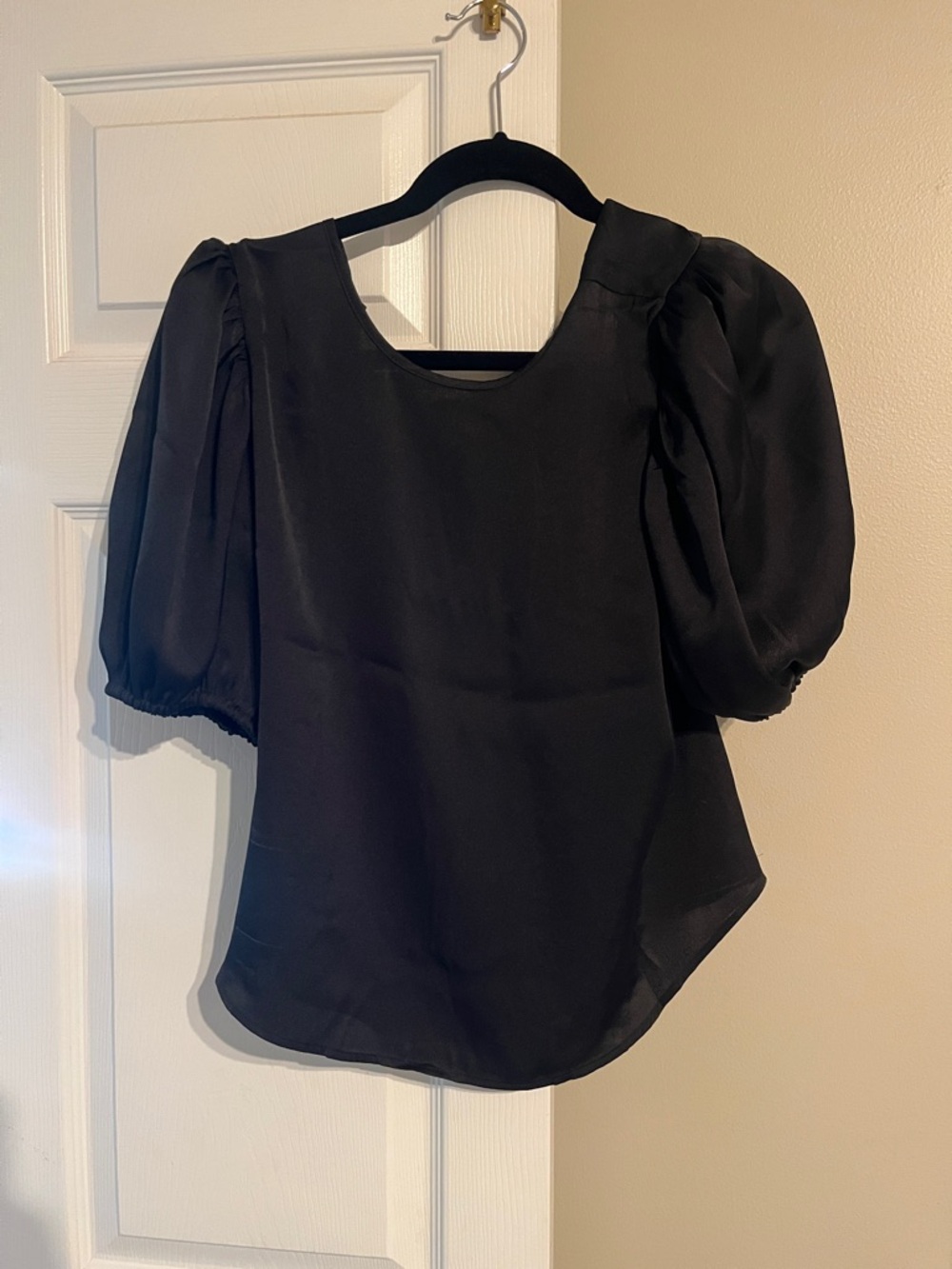 Express Black Puff Sleeve Blouse
